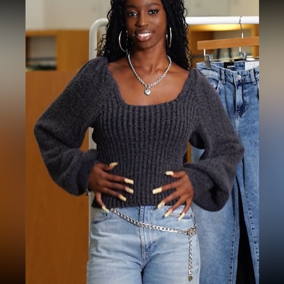 Free People Sweaters - Free People Katie Mix Stitch Square Neck Sweater